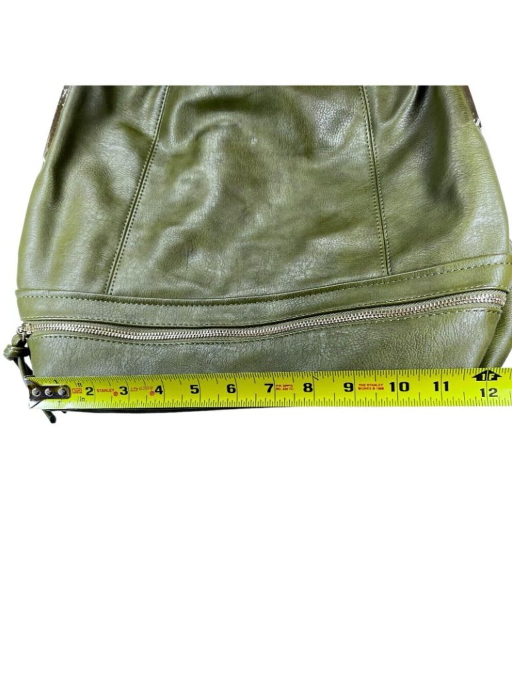 Charming Charlie Womens Green Hobo Handbag Shoulder Bag Purse Striped Lining - Picture 13 of 14